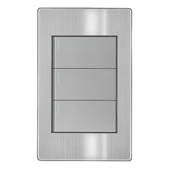 Placa Apl-103 Apagador De 3 Interruptores Y 3 Vias 10 Piezas