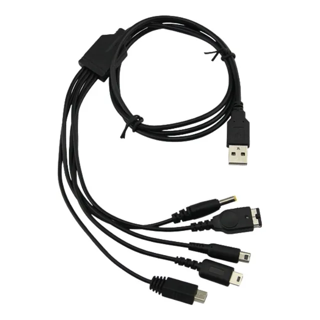 Cable De Carga Usb 5 En 1 Para Nintendo 3ds/2ds/dsi/gba/psp