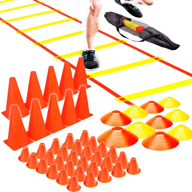 Set Escalera +50 Conos + Soporte Entrenamiento Fútbol El Rey