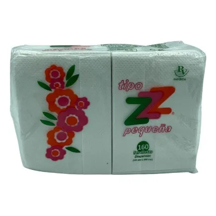 Servilleta Z Pequeña Dispensador Bulto (20 Paq X 160 Und). 