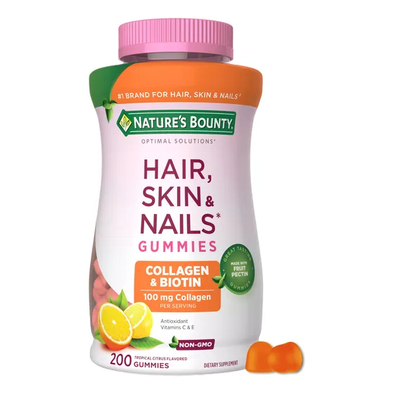 Complementa 200 Gomitas Para Cabello, Piel Y Uñas De Nature'