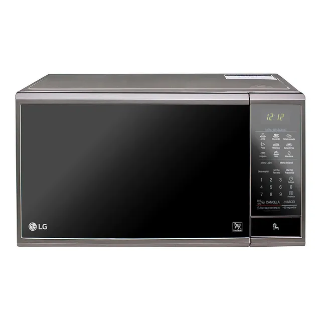 Microondas LG 30 Litros Prata Porta Espelhada Ms3095lr 220v