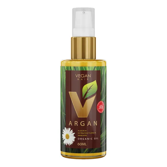 Óleo De Argan Vegano 60ml Finalizador Capilar Orgânico
