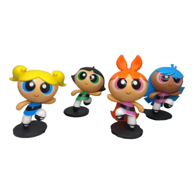 Colección X 4 Figuras Pequeñas Chicas Superpoderosas Pvc