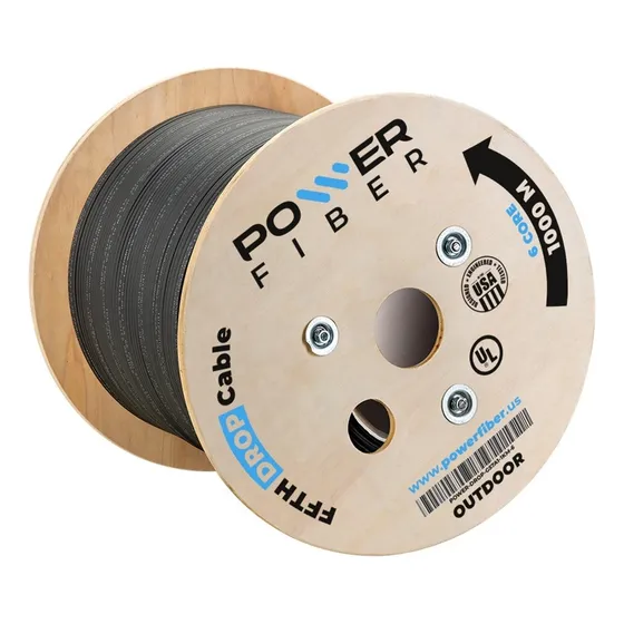 Fibra Optica Drop-g57a1-1km-6 6hilos 1km Power Fiber Outdoor