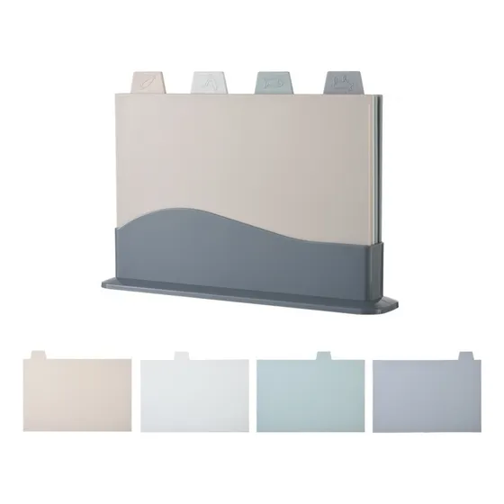 Tablas Para Picar Utensilio Cocina Con Base Colores 4 Piezas