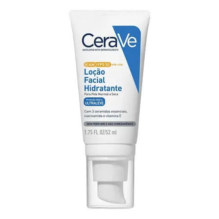 Cerave Loção Facial Hidratante Com Proteção Solar Fps50 52ml Normal Dia