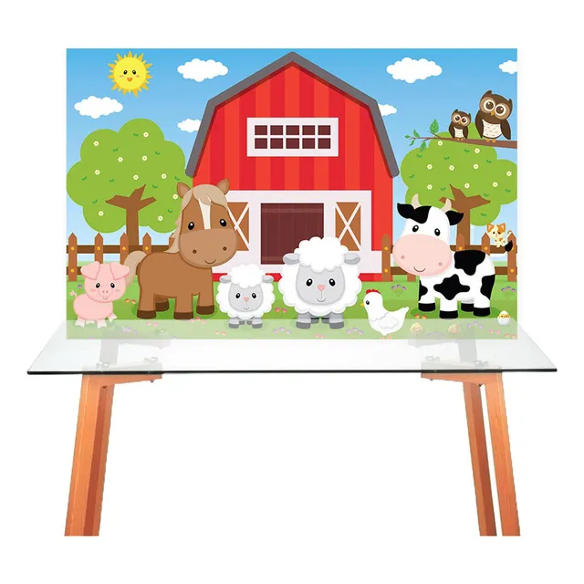 Fondo De Tela Para Eventos Granja Decoración Cumpleaños