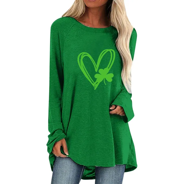 Blusa Manga Larga Para Mujer Dia San Patricio Informal