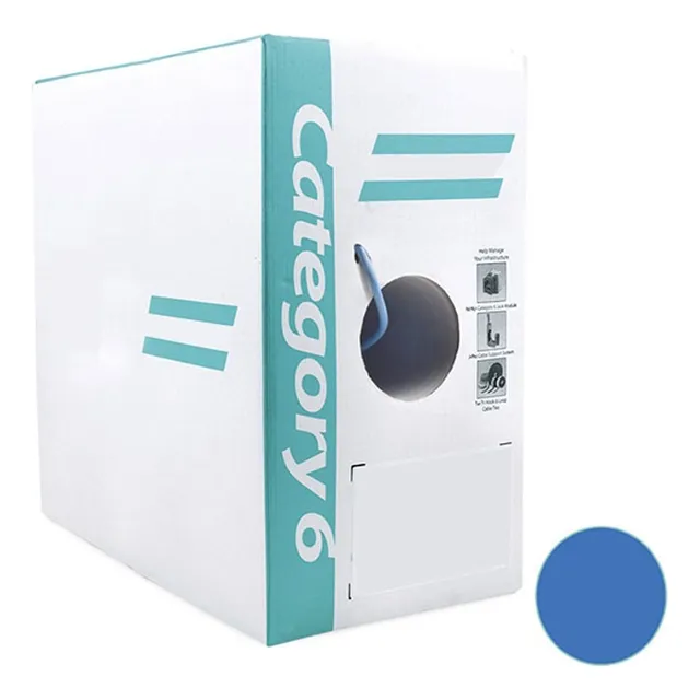 Bobina Cable 305 Mts Cat 6 Panduit Color Azul Cmr 24 Awg