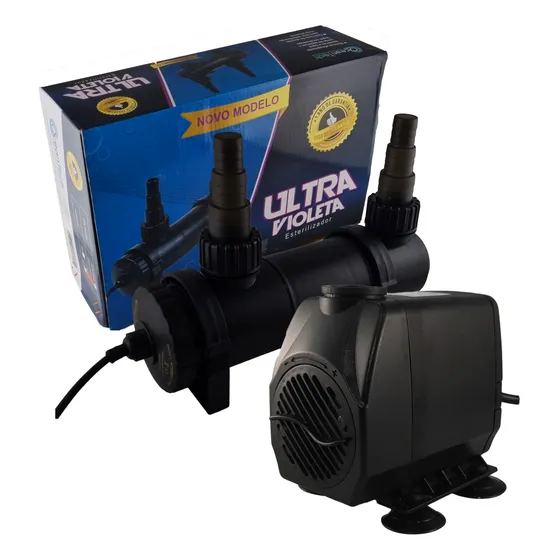 Filtro Uv Lago 18w + Bomba Submersa Xt 3000 L Oceantech