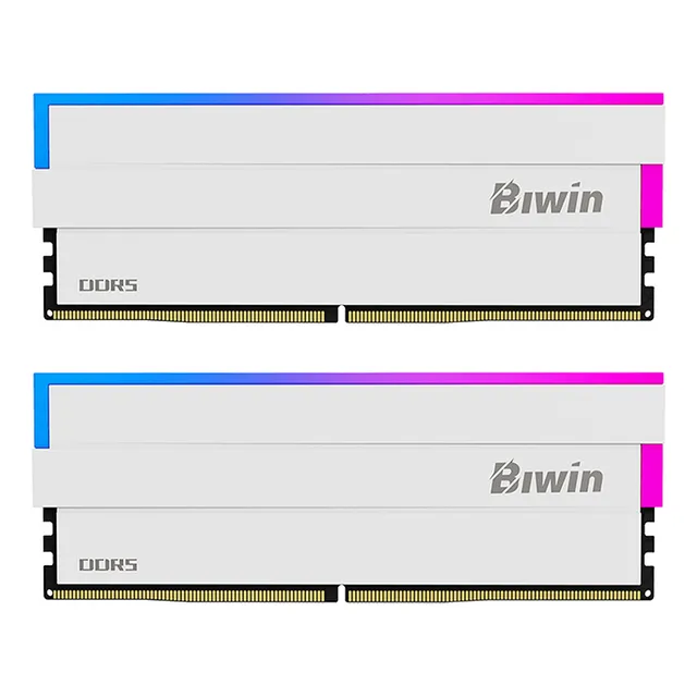 Memoria Ram Ddr5 32gb 6000mt/s Biwin Dw100 Rgb 2x16gb Blanco