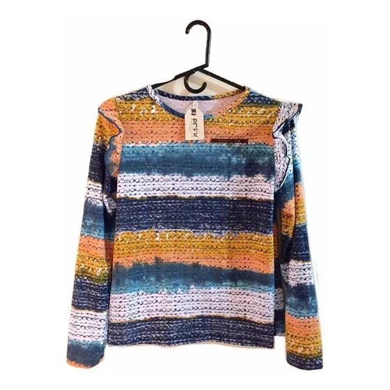 Blusa Casual Con Volados Dama