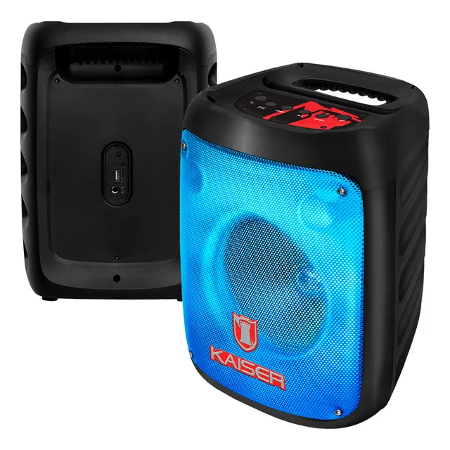 Bocina Bluetooth Kaiser KSW-7006 Potencia De Audio 6,500 W PMPO Mini Bocina Inalámbrica Con Luz Flama Tecnología KSR-LINK 9.2 Bocina Portátil De 8” Pulgadas Mini Bafle Portátil