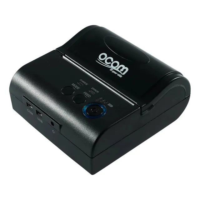 Miniprinter Portátil Ocom Ocpp-m082 80mm | Conexión Por Bluetooth, Wifi Y Usb | Velocidad De Impresión 90mm/seg | Compatible Con Windows, Java, Android, Ios | Batería Recargable