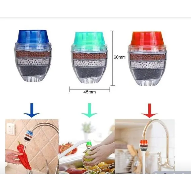 Filtro Purificador De Agua Portátil 3 Capas Para Grifo Nuevo