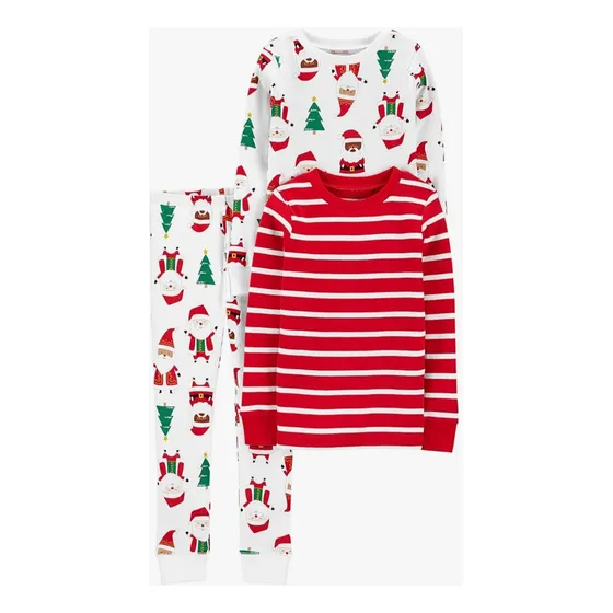 Pijamas Navideñas Americanas Bebés Y Niños (100% Algodón)