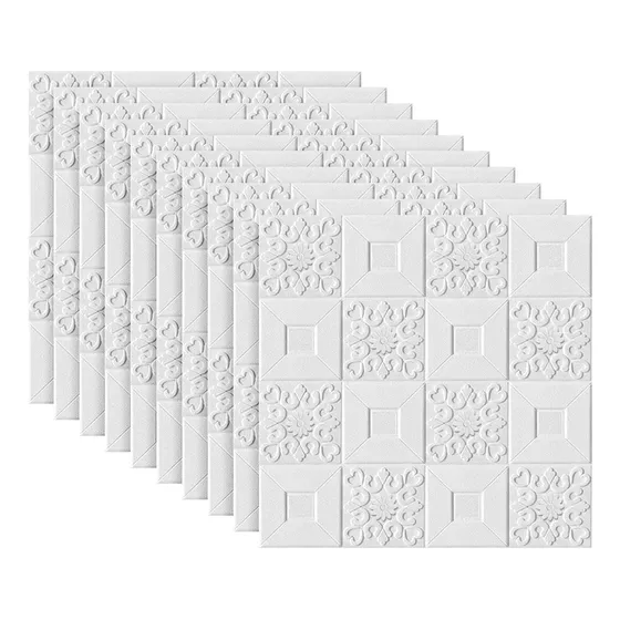 Paneles Decorativo Para Pared 3d Espuma Impermeable 70x70cm
