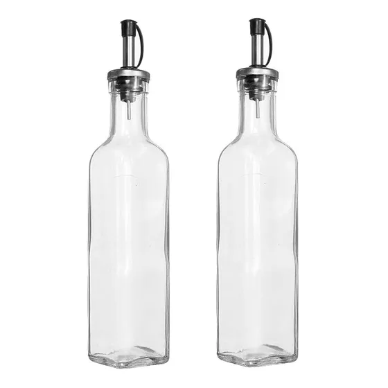 Aceitera Y Vinagrera En Vidrio - Set X 2 Unidades
