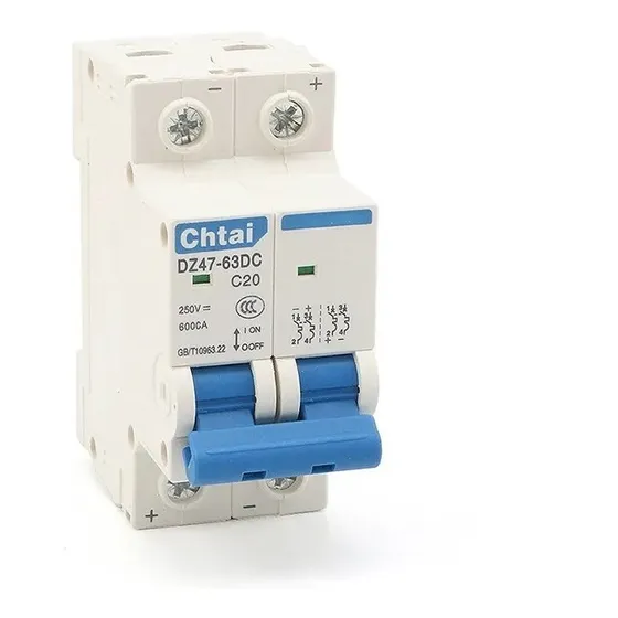 Pastilla Interruptor Termomagnético 50a 2p Cd Solar Riel Din