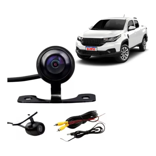 Câmera De Ré Automotiva Colorida Fiat Strada 21 22 2023 2024