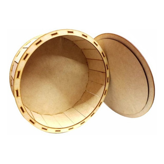Caja Circular Con Tapa Mdf 3mm Para Regalo 31cm Diámetro Caja Circular Con Tapa Mdf 3mm Para Regalo 31cm Diámetro