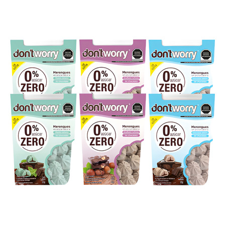 Merengue Dontworry Merengues Sin Azucar Chocolate Menta Y Avellana Sin Tacc Pack X 6 Merengue Dontworry Merengues Sin Azucar Chocolate Menta Y Avellana Sin Tacc Pack X 6