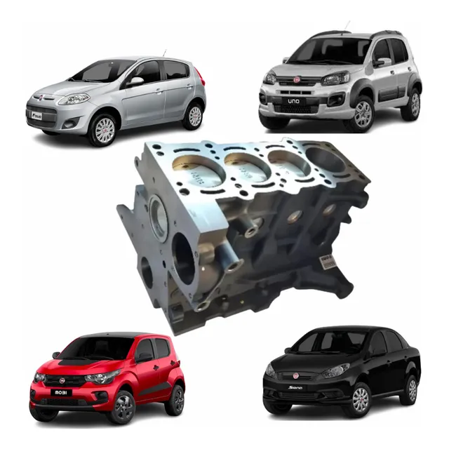 Bloco Motor Pistao Uno Mobi Palio Grand Siena 1.0 8v Evo
