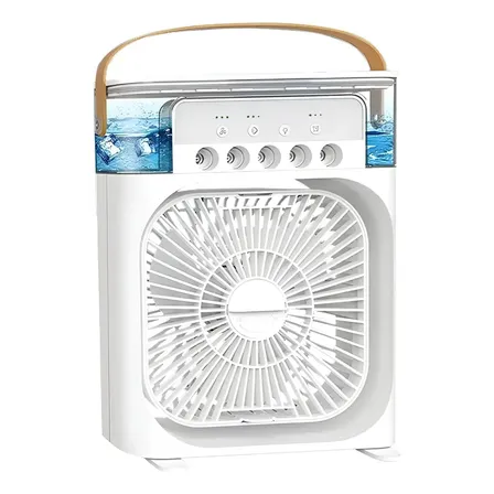 Climatizador NovAge Mini: Ventilador e Umidificador Portátil Com 3 Velocidades e Tanque de 600mL Branco