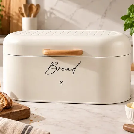 Porta Pão Azuza de Metal Organização Luxo Casa Cozinha Mesa Posta Moderna