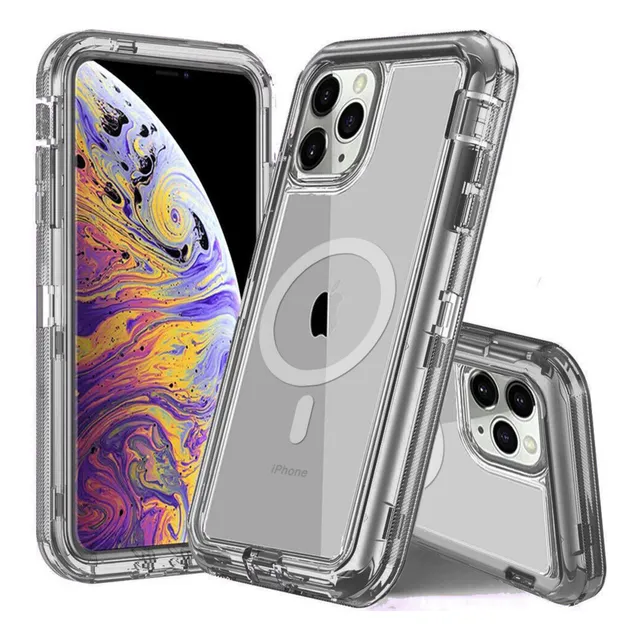 Funda Con Magsafe Para iPhone 15 14 11, Case Magnetico 360 Protector Uso Rudo 3 En 1