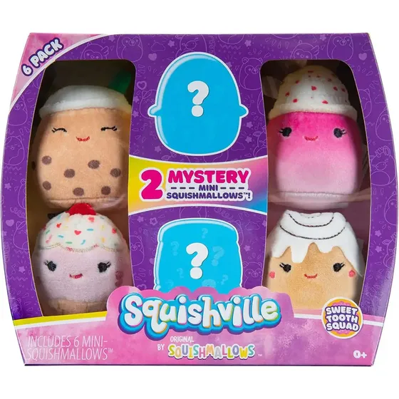 Squishmallows Squishville Sweet Tooth Squad Pack De 6 Color Multicolor