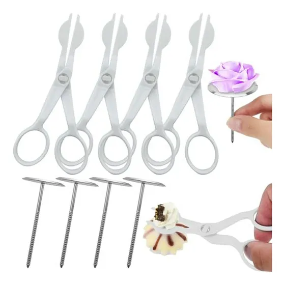 Set De 4 Herramientas Para Decorar Pasteles Con Flores De Ac