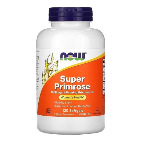 Now Foods Super Primrose 1300mg 120sgel Aceite De Onagra Sabor Sin Sabor