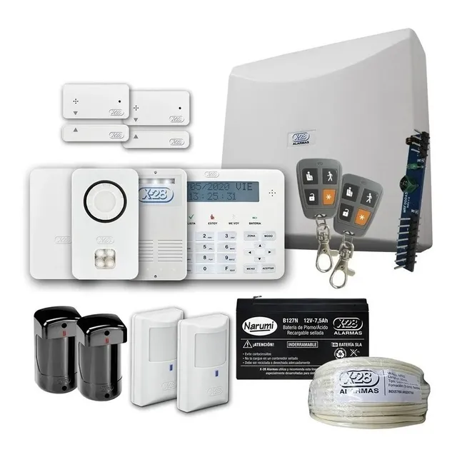 Kit Alarma Casa X-28 8zonas Infrarroj Inalám Barrera-insei