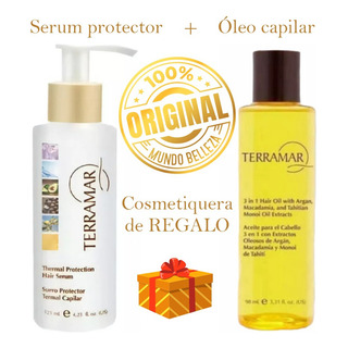 Set Capilar Óleo 98ml Y Serum Protector De Calor Terramar Set Capilar Óleo 98ml Y Serum Protector De Calor Terramar