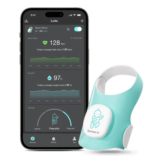 Calcetín Inteligente Sense-u Monitor De Sueño Para Bebé