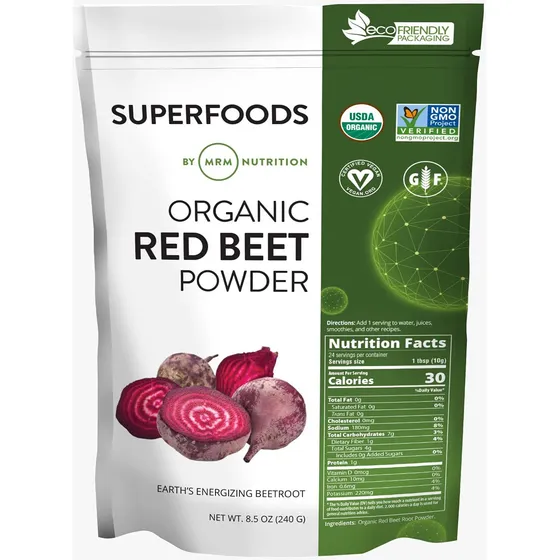 Polvo De Remolacha Roja Orgánica Supplement Mrm Nutrition 17