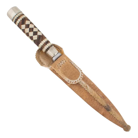 Cuchillo Trenzado Fino Y Alpaca 14cm Acero Inox Vaina C ...