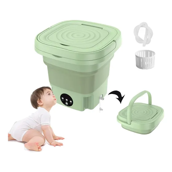 Lavadora Portatil, Mini Lavadora Plegable De 8 Litros