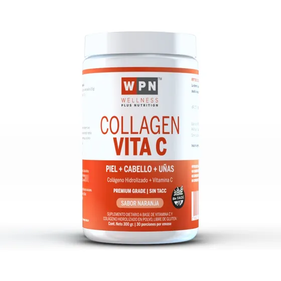 Wpn Colágeno Hidrolizado + Vita C Sabor Naranja