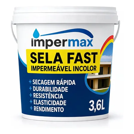 Selante Invisível Sela Fast 3,6l Impermax Impermeabilizante Incolor