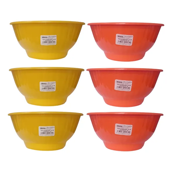 Taza Sopera Acanalada De Plástico 16cm Pack De 6 Unidades