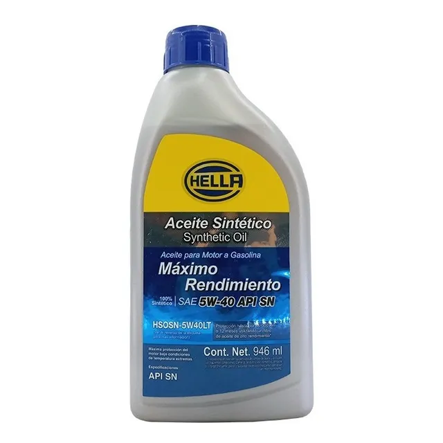 Aceite Motor 5w40 Sintetico 946ml Presentación Oficial Hella