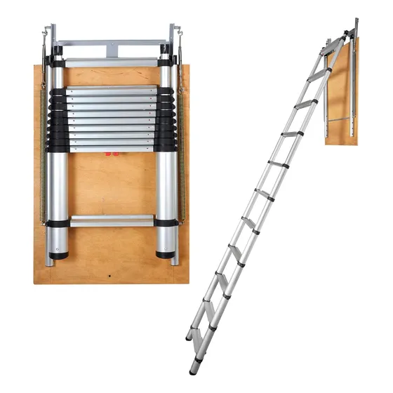 Escalera Telescópica Para Ático, Capacidad De 350 Libras, 39
