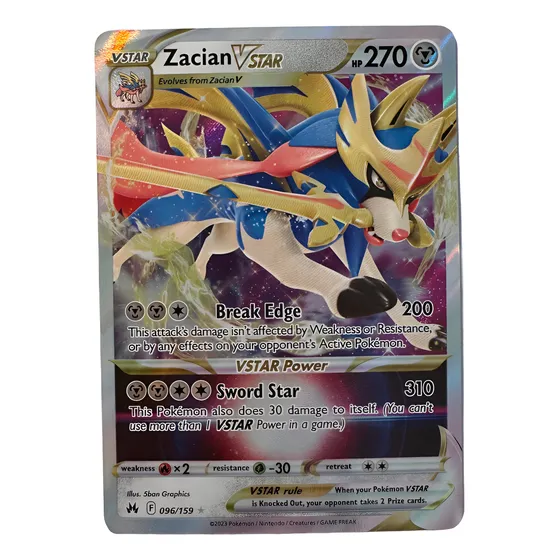Zacian Vstar 096/159 Crown Zenith Pokemon Tcg