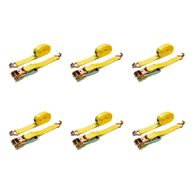 Pack 6 Un. Eslingas De Amarre 9mts, Límite De Carga 3500 Kg