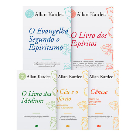 Kit Obras Básicas Com 05 Livros Allan Kardec - 14x21 - Instituto De Difusão - Ide Editora Kit Obras Básicas Com 05 Livros Allan Kardec - 14x21 - Instituto De Difusão - Ide Editora