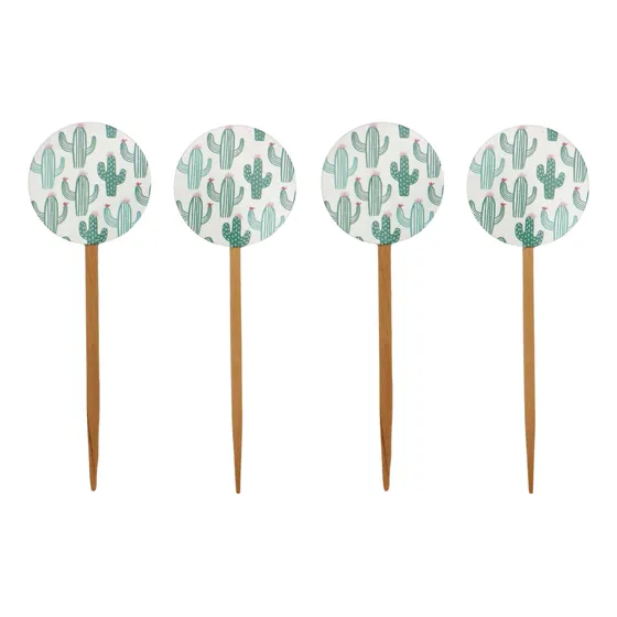 Topper P/ Doces E Cupcake Cactos 10un