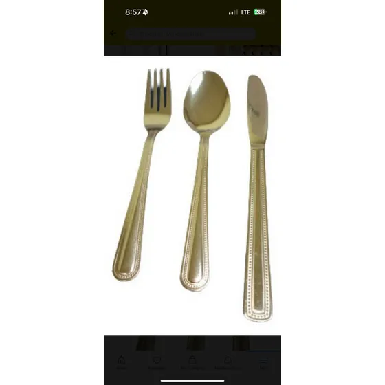 Juego Cubierto Cucharilla Tenedor Cuchillo 1200 Set